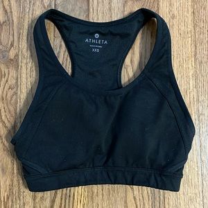 Athleta Double Dare Racerback Sports Bra Black Size XXS 64180 Padded
